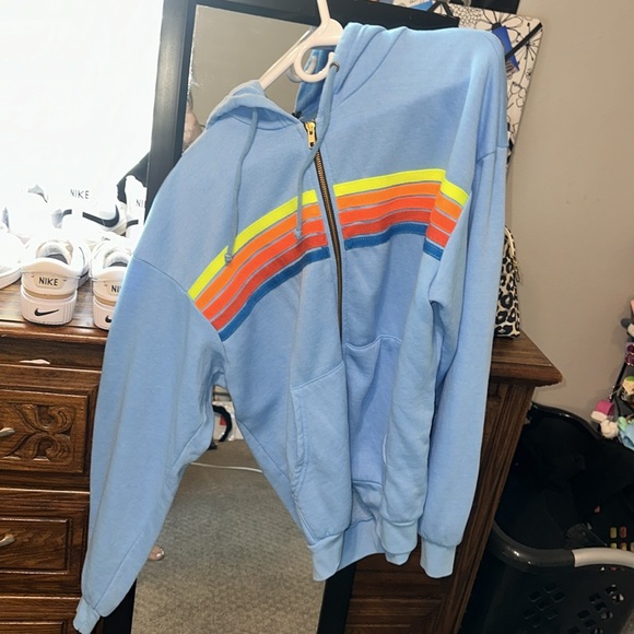 Aviator nation zip up hoodie NWOT size large - Picture 6 of 7